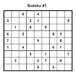 Printable suduko puzzles 1.0 screenshot